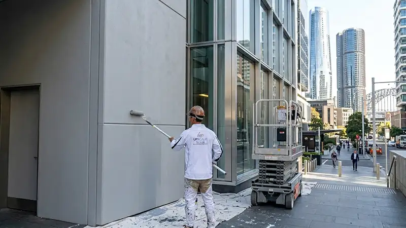 Painting-office-exterior Painting the exterior of an office