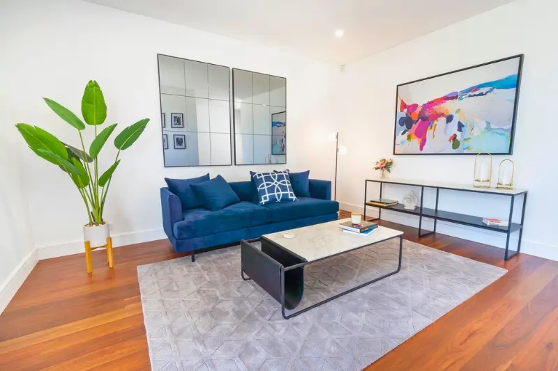 Freshly painted living room in Vaucluse
